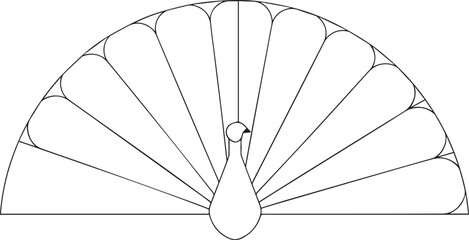 Peacock spreading one continuous line art, Vector illustration, One line art, Line art graphic style