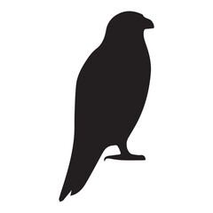 Fototapeta premium Falcon sheet silhouette vector with white background