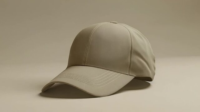 Video A single baseball cap lying on a flat surface