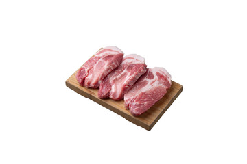 Pork neck in png file png 파일의 돼지고기 목살