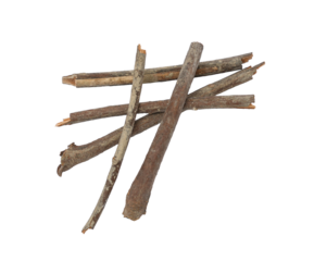 Wooden Stick PNG, Dry wood pile isolated on white background with clipping path, Tree branch or stick isolated on transparent background.