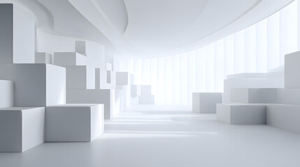 White abstract architecture background