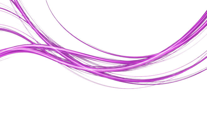 flowing magenta and violet neon lines curved light trails soft blur edges glowing ribbons of energy clean png