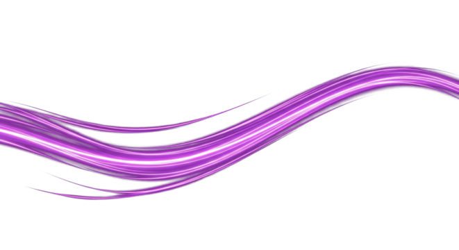 flowing purple light streak curve clean png