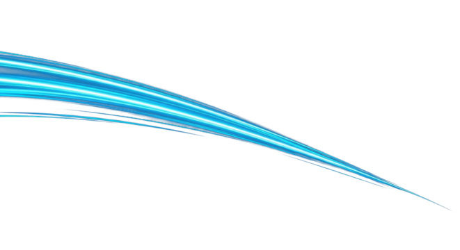 glowing cyan energy streak soft gradient motion blur futuristic abstract flow luminous line design digital glow high contrast ultra realistic render clean png