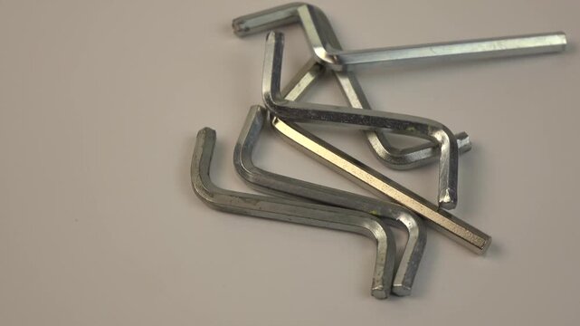 screwdrivers on rotating background. work tools