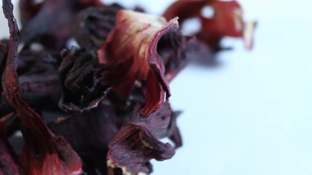 hibiscus red dry tea rotating. carcade