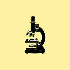 Vector illustration of a microscope with a dollar sign for a business finance and investment concept