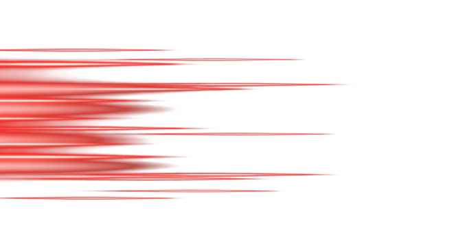 glowing red neon light streaks horizontal motion blur futuristic laser lines speed trail effect on solid black background high contrast cinematic sci-fi energy flow modern ab  clean png