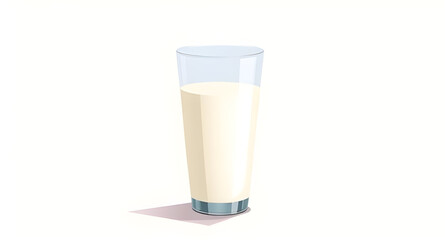 glass, milk, vector, isolated, illustration, beverage, drink, dairy, fresh, healthy, minimal, modern, flat, line, outline, graphic, simple, stylized, design, food, nutrition, organic, white, cup, cont