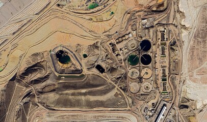 Morenci Copper Mine, Arizona, USA: High-Resolution Aerial View of Massive Open-Pit Mining and...