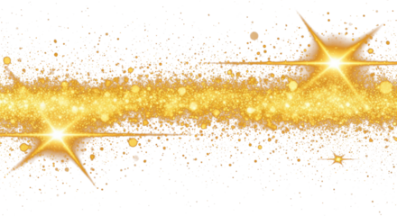 golden glowing particles dan dust floating PNG