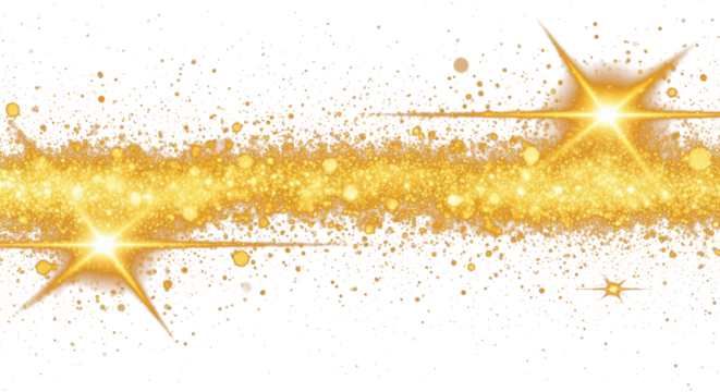golden glowing particles dan dust floating PNG