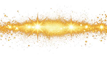 golden glowing particles dan dust floating PNG
