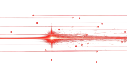 Laser lines of light. Horizontal neon light. Neon red horizontal speed lines. Glowing stripes. Laser beams. light lines of movement and speed in neon color. Beautiful flash of light  clean png