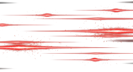 Laser lines of light. Horizontal neon light. Neon red horizontal speed lines. Glowing stripes. Laser beams. light lines of movement and speed in neon color. Beautiful flash of light  clean png