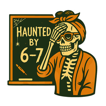 Haunted by 67 Funny / 6 7 Halloween shirt design