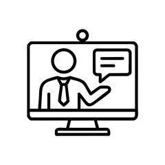 virtual_teacher_videocall_icon_minimalist_vector