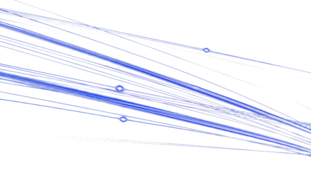 Moving fast blue laser light beams isolated on black background. Abstract light effect. clean png