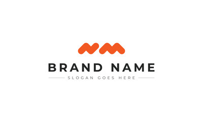 Vector letter mark logo with initials N and M