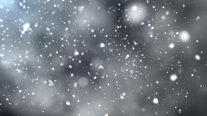 Soft snow transition effect with bright flakes and cinematic winter light. - Powered by Adobe