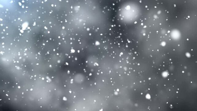 Soft snow transition effect with bright flakes and cinematic winter light.