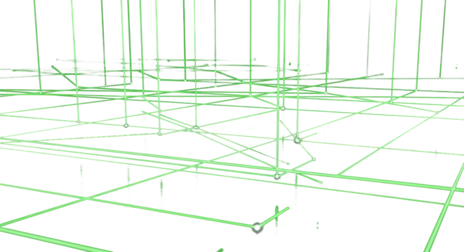 neon green laser lines intersecting light streaks energy beam grid glowing reflections high-tech sci-fi theme clean png