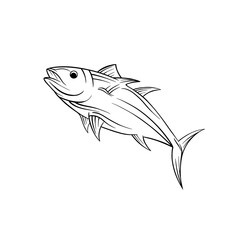 Black and White Fish Illustrations Collection