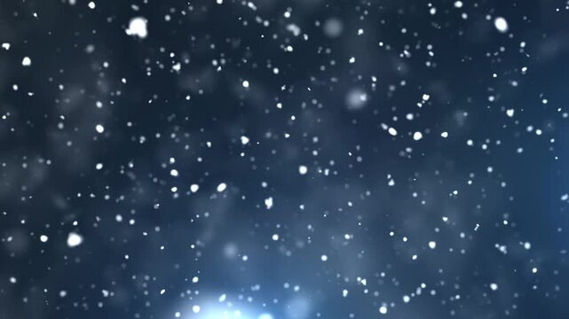 Elegant snow transition with floating flakes and frosty cinematic texture.