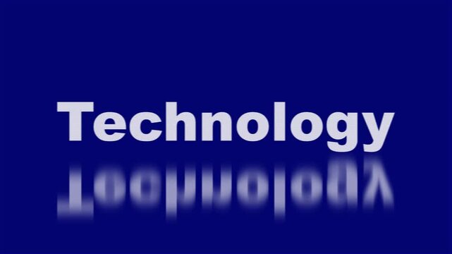 Technology- Glitch Effect animation. Bold TECHNOLOGY text animation with RGB glitch effect on black background seamless loop motion graphic. technology text animation video