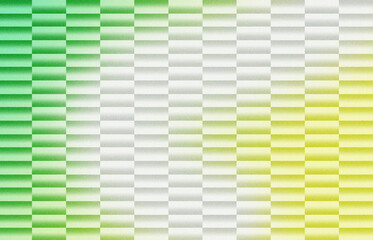Abstract geometric background with a gradient of green white and yellow rectangles creating a modern and textured pattern perfect for digital design projects