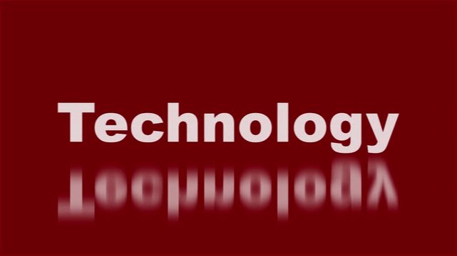 Technology- Glitch Effect animation. Bold TECHNOLOGY text animation with RGB glitch effect on black background seamless loop motion graphic. technology text animation video