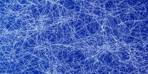 Fototapeta premium Violet and teal particle wave twisting through dark space forming fluid abstract ribbon of dots 