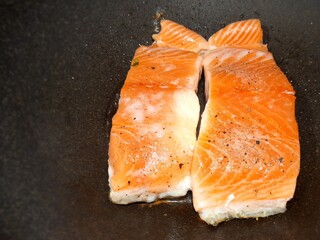 grilled salmon steak