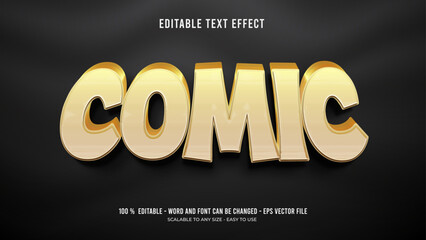 comic editable text effect 3d