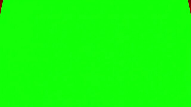 Green Screen Stage Transition Element with theater curtain opens and closes video is looped contains transparency channel greenscreen distortion, overlay, glitch, static noise, scan lines on black