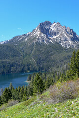 Sawtooth Mountains at Redfish Lake in Stanley Idaho