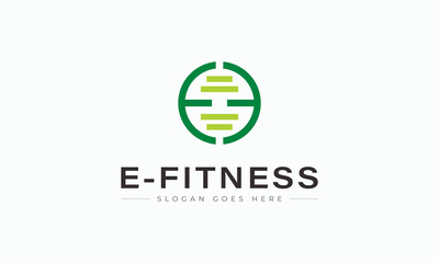 Letters EE vector combination mark logo design for fitness and health business	