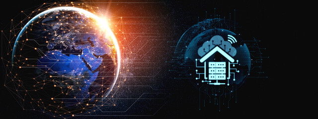 Cloud computing, cloud strategy, and cloud technology transforming digital infrastructure with...