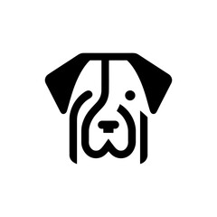 Minimalist Dog Vector Logo Design Concept