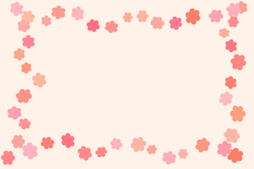 Soft pastel abstract frame pattern background with cute minimal elements.