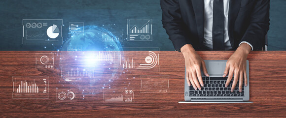 Real-time global data analytics dashboard visualizing insights from interconnected systems for decision-making, business analytics, and digital transformation Vouch