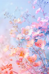 Stunning floral display with soft pastel colors for spring designs