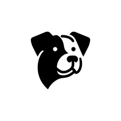 Bold Dog Mascot Illustration in Modern Minimalist Style
