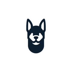 Stylized Dog Head Icon A Modern Vector Illustration