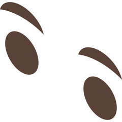 Abstract Stylized Brown Eyes On White Background With Transparent Elements Representing A Minimalist And Modern Graphic Design