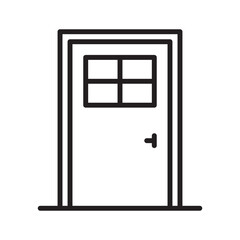 Sketch door icon vector design illustration template in trendy style