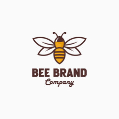 Minimalist Bee Brand Company Logo