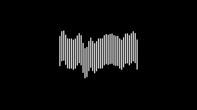 vector illustration of a equalizer animated on black background.