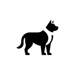 Modern Canine Silhouette A Bold Vector Illustration